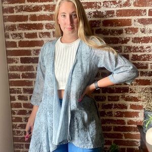 Coco+Carmen blue floral cardigan